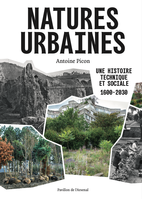 A book cover with a group of images of trees and buildings Description automatically generated